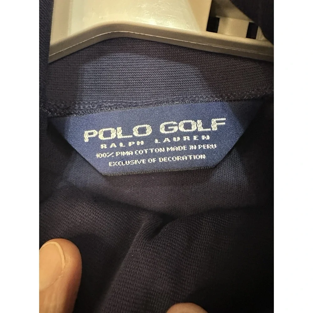 Polo Golf Ralph Lauren Mens XL Navy Blue Long Sleeve‎ Turtleneck Cotton Pullover